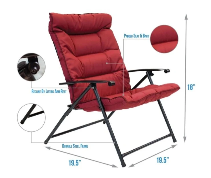 Sunray 3 pc. Red Metal Outdoor Bistro Folding Set Sunray 3 pc. Red Metal Outdoor Bistro Folding Set -Lawn & Garden shop 72260067 2 2