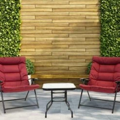 Sunray 3 pc. Red Metal Outdoor Bistro Folding Set 6 Sunray 3 pc. Red Metal Outdoor Bistro Folding Set -Lawn & Garden shop 72260067 4 2