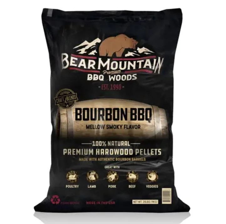 Bear Mountain 20 lb Craft Blend Bourbon BBQ Grill Pellets Bear Mountain 20 lb Craft Blend Bourbon BBQ Grill Pellets -Lawn & Garden shop 73710019