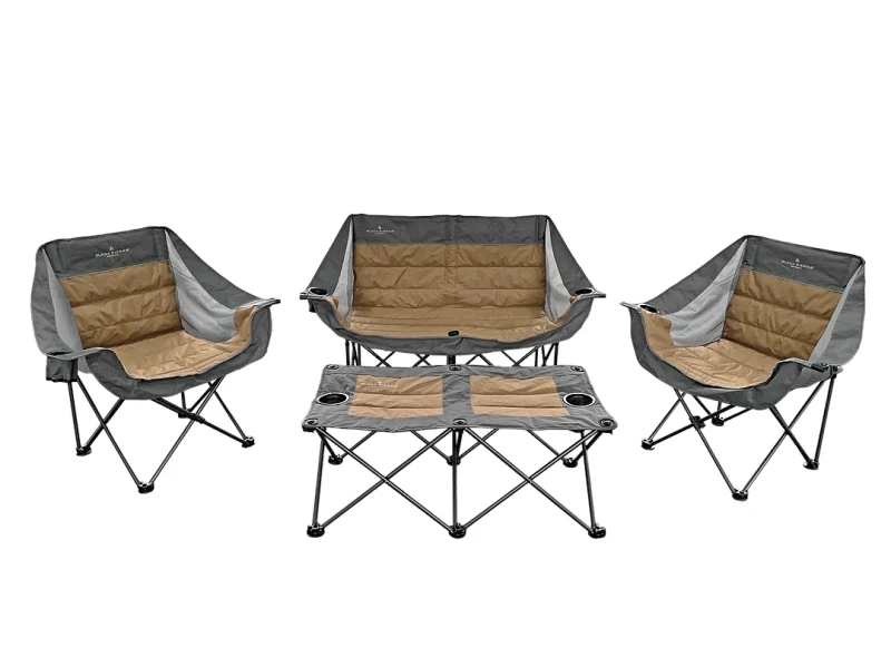 Black Sierra Tan/Gray Doublewide 4pc. Set Black Sierra Tan/Gray Doublewide 4pc. Set -Lawn & Garden shop 75280003 4 pc 1