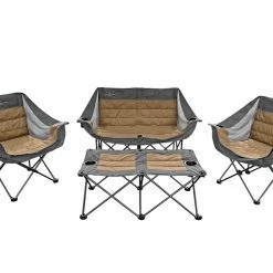 Black Sierra Tan/Gray Doublewide 4pc. Set