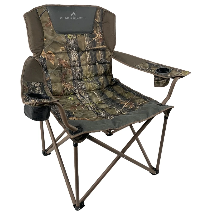 Black Sierra Silver Back Camo Quad Chair Black Sierra Silver Back Camo Quad Chair -Lawn & Garden shop 75280006 1