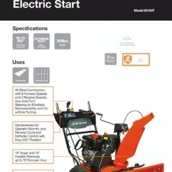 Ariens Deluxe 30 in. 2-Stage Electric Start Gas Snow Blower with Auto-Turn Steering -Lawn & Garden shop 7724146 5 1