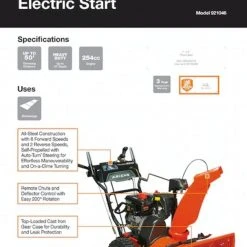 Ariens Deluxe 28 in. 2-Stage Electric Start Gas Snow Blower with Auto-Turn Steering -Lawn & Garden shop 7724362 5 1