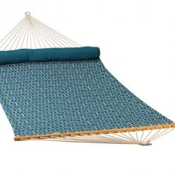 Algoma 13' Quilted Fabric Reversible Hammock with Pillow