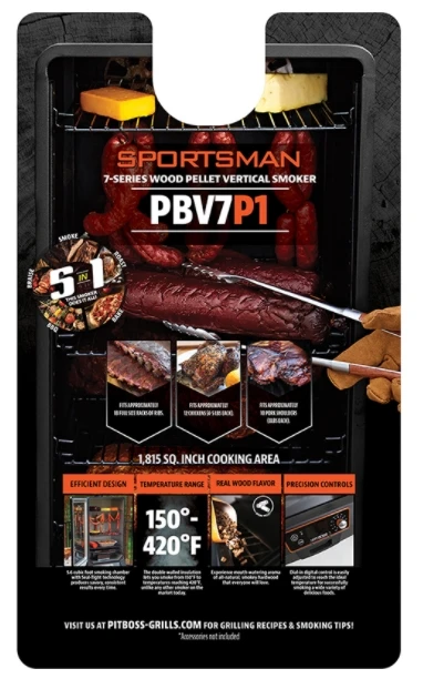 Pit Boss Sportsman 7-Series Wood Pellet Vertical Smoker Pit Boss Sportsman 7-Series Wood Pellet Vertical Smoker -Lawn & Garden shop 77480002.2