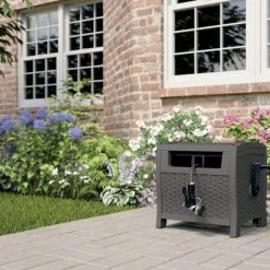 Suncast 175 ft. Slide Trak Hose Hideaway, Stoney -Lawn & Garden shop 7980539 1 1