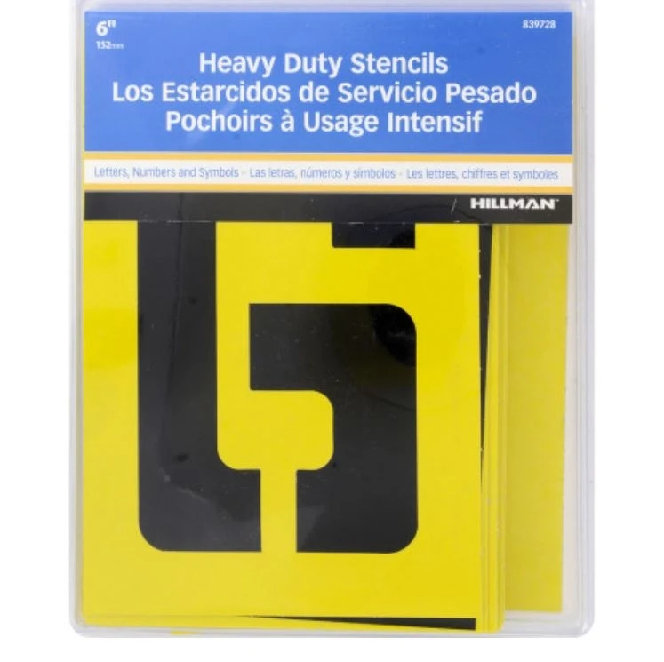 Hillman Letter & Number Stencil Pack (6") Hillman Letter & Number Stencil Pack (6") -Lawn & Garden shop 839728 1 1