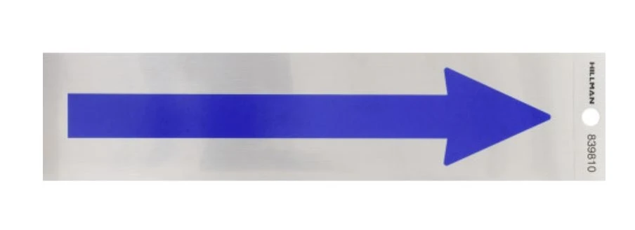 Hillman Adhesive Blue Arrow Sign (2" X 8") Hillman Adhesive Blue Arrow Sign (2" X 8") -Lawn & Garden shop 839810 1