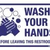 Hillman Wash Hands Before Leaving Sign (8" x 12") 2 Hillman Wash Hands Before Leaving Sign (8" x 12") -Lawn & Garden shop 839887 1