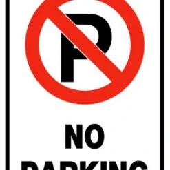 Hillman No Parking Sign (18" X 12")