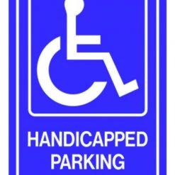 Hillman Plastic Handicapped Parking Sign (12" X 18")