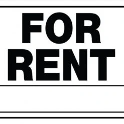 Hillman For Rent Sign with Frame (20" X 24")