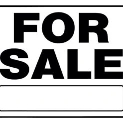 Hillman For Sale Sign Black & White with Frame (20" X 24")