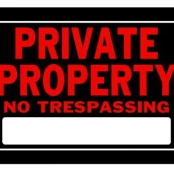 Hillman Private Property No Trespassing Sign (10" X 14")