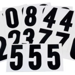 Hillman 3" Adhesive House Number Pack, Black/White -Lawn & Garden shop 842274 1