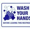 Hillman Wash Hands Sign (4" X 6") -Lawn & Garden shop 843347