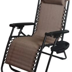 Backyard Expressions 25" Anti-Gravity Chair with Cup Holder -Lawn & Garden shop 909029 mocha 2