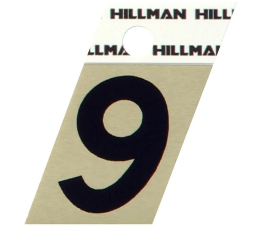 Hillman 1.5" Adhesive Angle-Cut House Number, Black/Gold Hillman 1.5" Adhesive Angle-Cut House Number, Black/Gold -Lawn & Garden shop 9 1 1