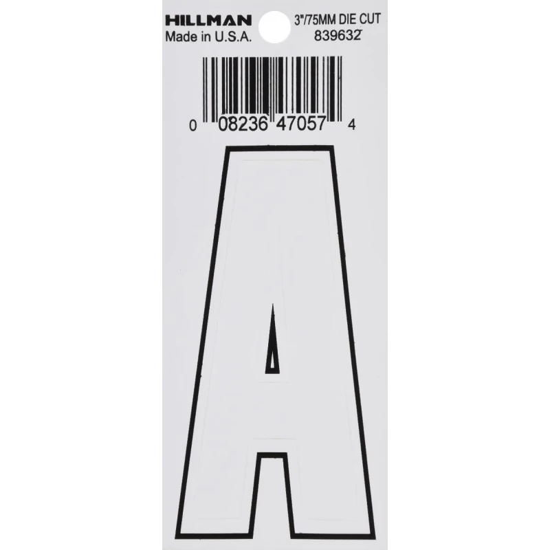 Hillman 3" Adhesive Letter, White Hillman 3" Adhesive Letter, White -Lawn & Garden shop a 1 1 1