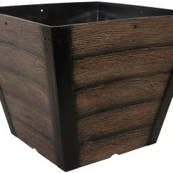 Misco Square Whiskey Barrel Planter