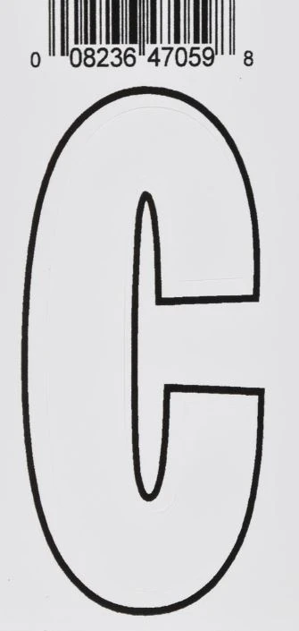 Hillman 3" Adhesive Letter, White Hillman 3" Adhesive Letter, White -Lawn & Garden shop c 1 1