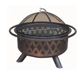Belvedere 36” Geo Wood Burning Fire Pit