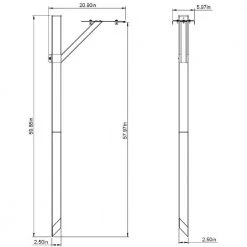 Solar Group Black Square Drive-In Mailbox Post Kit -Lawn & Garden shop gibraltar mailboxes mailbox posts stands sdpk0000 4f 1000 1