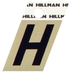 Hillman 1.5" Adhesive Angle-Cut Letter, Black/Gold -Lawn & Garden shop h 1 1 1