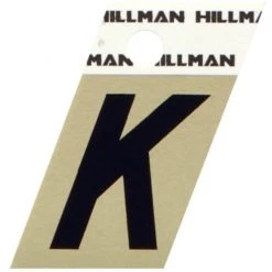 Hillman 1.5" Adhesive Angle-Cut Letter, Black/Gold -Lawn & Garden shop k 1 1 1