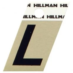Hillman 1.5" Adhesive Angle-Cut Letter, Black/Gold -Lawn & Garden shop l 1 1 1