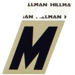 Hillman 1.5" Adhesive Angle-Cut Letter, Black/Gold -Lawn & Garden shop m 1 1 1