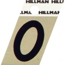 Hillman 1.5" Adhesive Angle-Cut Letter, Black/Gold -Lawn & Garden shop o 1 1 1