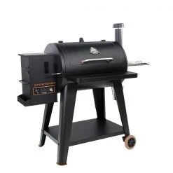 Pit Boss Sportsman Wood Pellet Grill PB820SP -Lawn & Garden shop pb0820sp hopperside closedwheelfix600 2