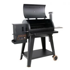Pit Boss Sportsman Wood Pellet Grill PB820SP -Lawn & Garden shop pb0820sp hopperside openwheelfix600px 2