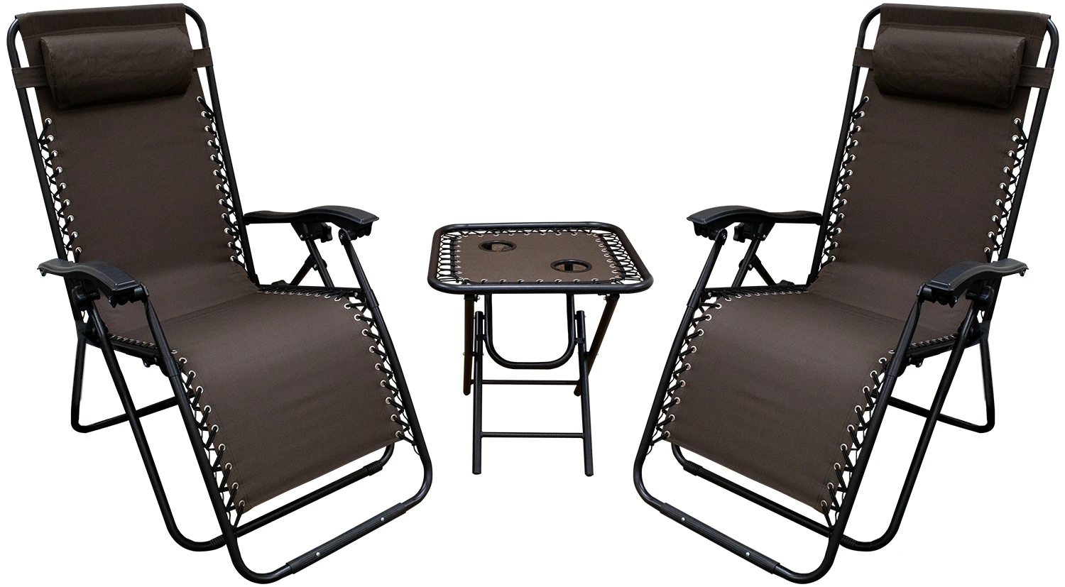 WFS Combo Chair/Table Zero Gravity Chairs-Brown WFS Combo Chair/Table Zero Gravity Chairs-Brown -Lawn & Garden shop q lounge combo brown 1 2