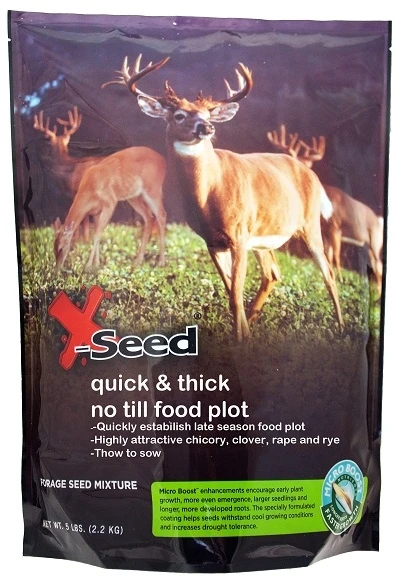 X-Seed Quick &Thick No Till Food Plot - 5 lb X-Seed Quick &Thick No Till Food Plot - 5 lb -Lawn & Garden shop quick thick food plot.low res