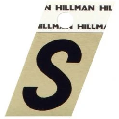 Hillman 1.5" Adhesive Angle-Cut Letter, Black/Gold -Lawn & Garden shop s 2 1