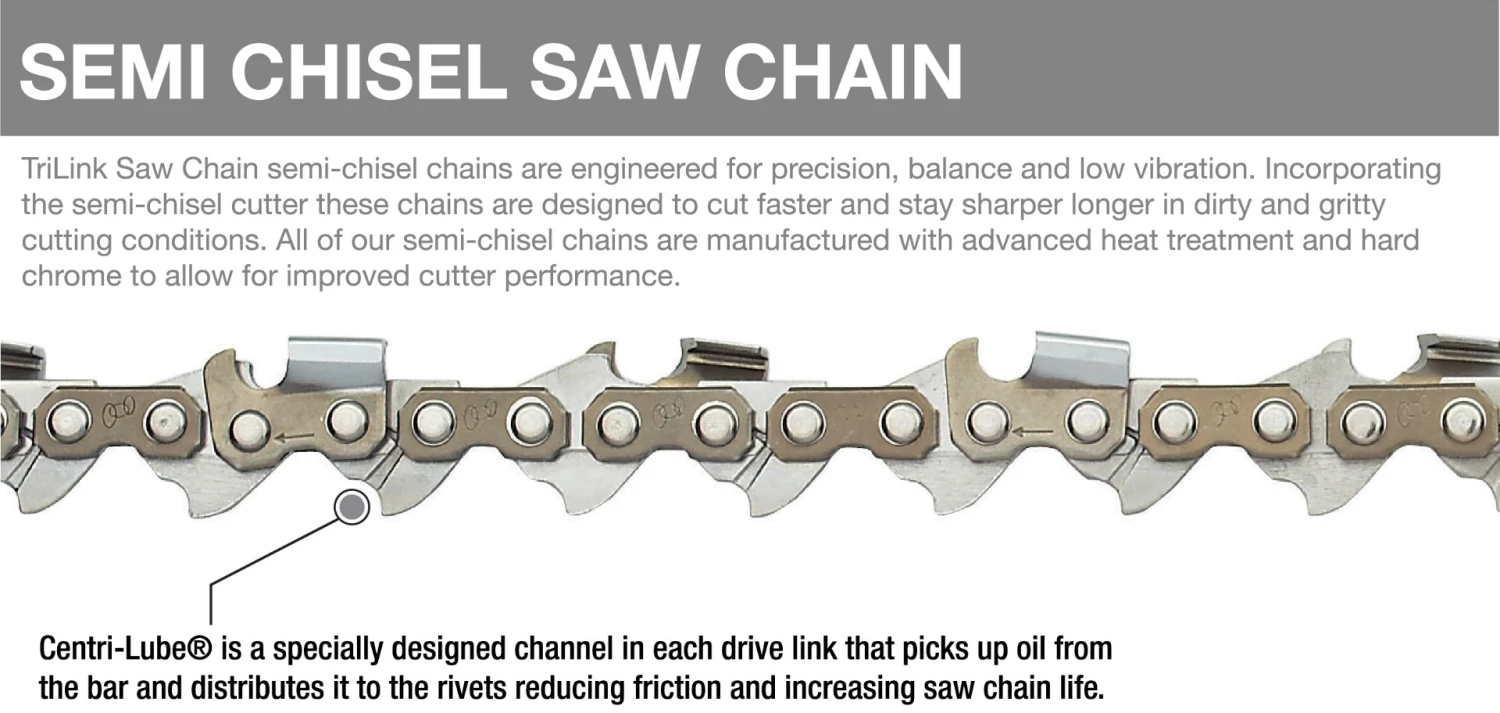 TriLink Semi Chisel Saw Chain 3/8" Pitch .050" ga 54dl TriLink Semi Chisel Saw Chain 3/8" Pitch .050" ga 54dl -Lawn & Garden shop semi chisel saw chain 2 1 1 1 1 1 1