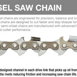 TriLink Semi Chisel Saw Chain 3/8" Pitch .050" ga 57dl
