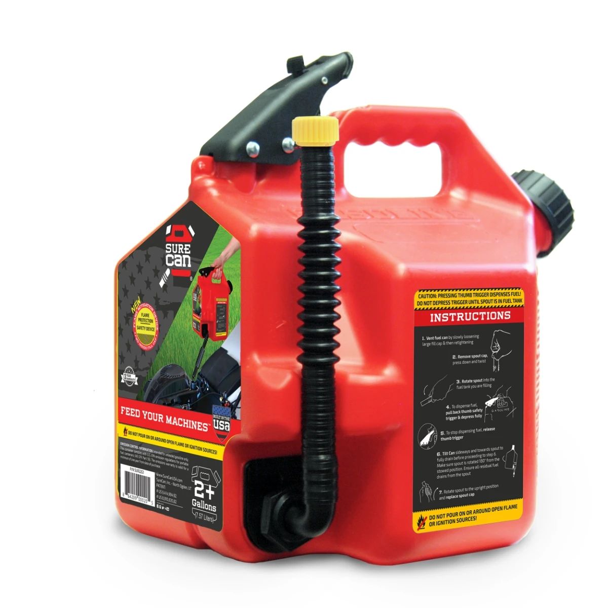 SureCan 2.2 Gal. Gas Can SureCan 2.2 Gal. Gas Can -Lawn & Garden shop sur20g2 red