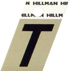 Hillman 1.5" Adhesive Angle-Cut Letter, Black/Gold -Lawn & Garden shop t 2 1 1