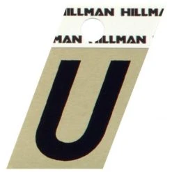 Hillman 1.5" Adhesive Angle-Cut Letter, Black/Gold -Lawn & Garden shop u 1 1 1