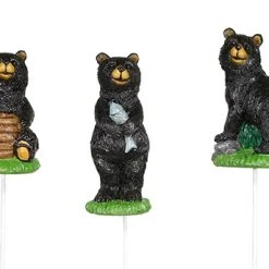 Alpine Garden Bear Family Pot Stickers - Assorted -Lawn & Garden shop zen742abb tray